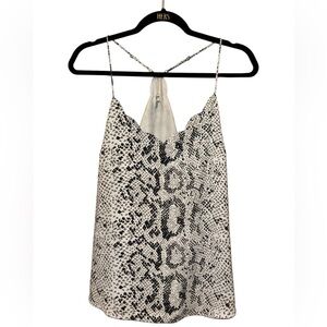 J Crew Snakeskin scalloped cami top